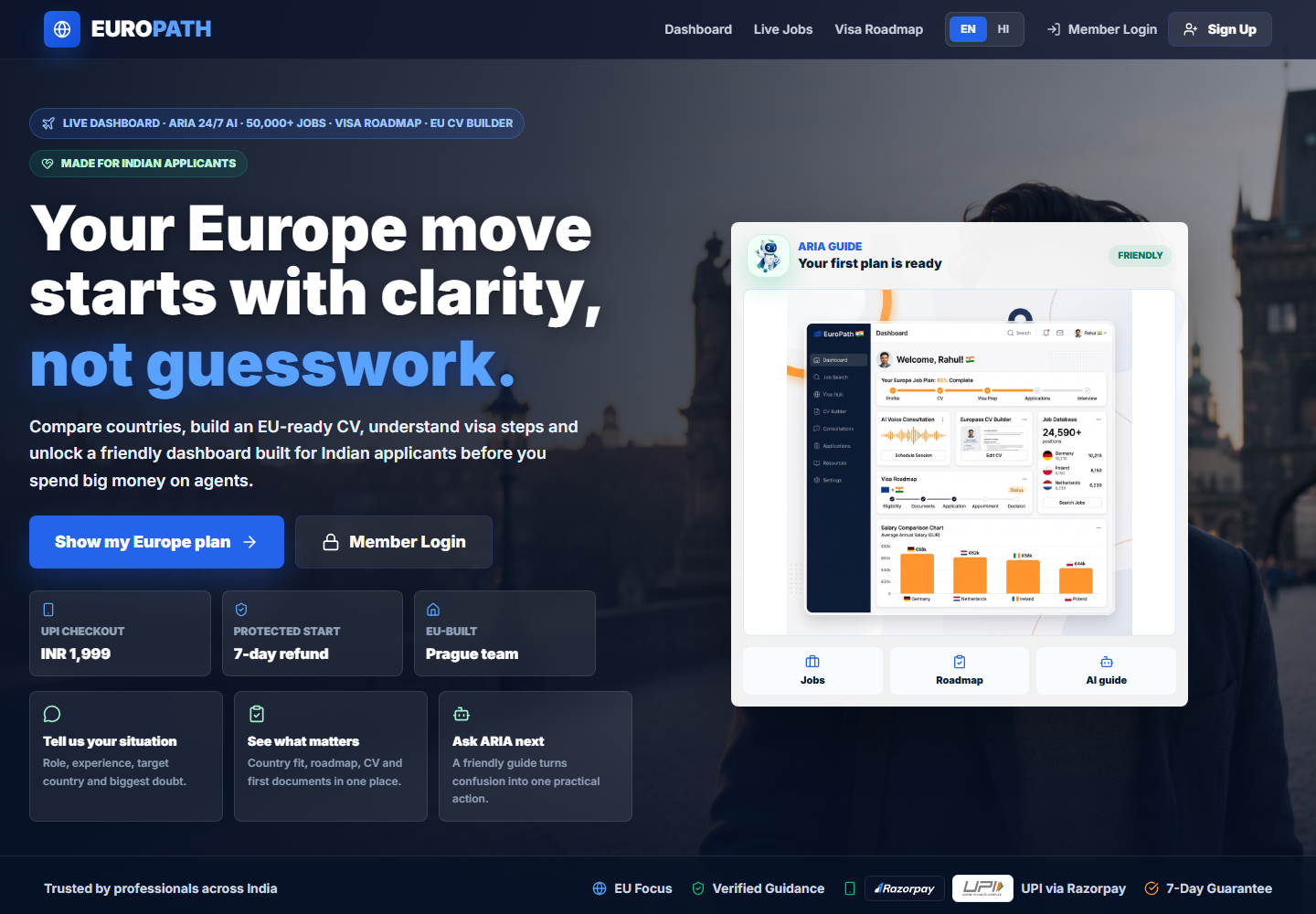 Náhled webu EuroPath AI