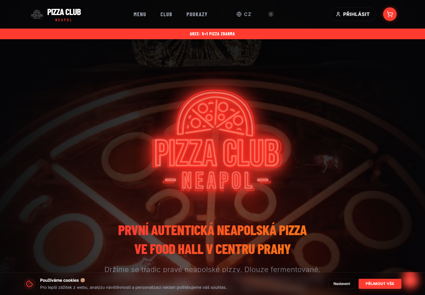 Náhled webu Pizza Neapol Club